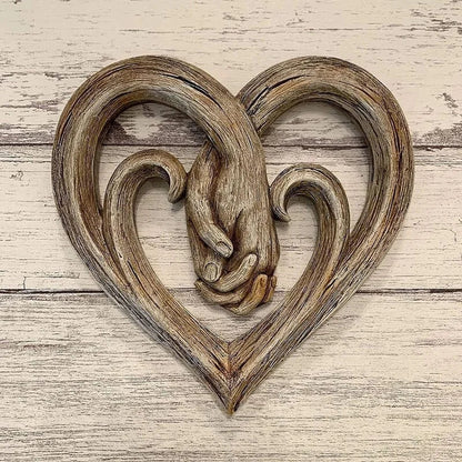 Décoration Murale en Bois en Forme de Cœur