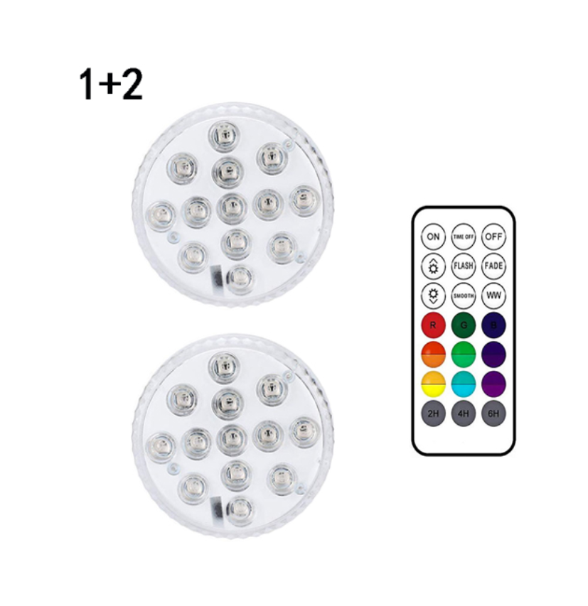 Lumière Led Sous-marine avec Télécommande - Éclairage de Piscine Multicolore Rgb pour Salles de Bain et Bassins