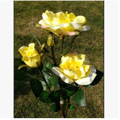 Lampes À Roses À Énergie Solaire - Fiches De Jardin Avec Panneau Solaire Pour Éclairage Décoratif