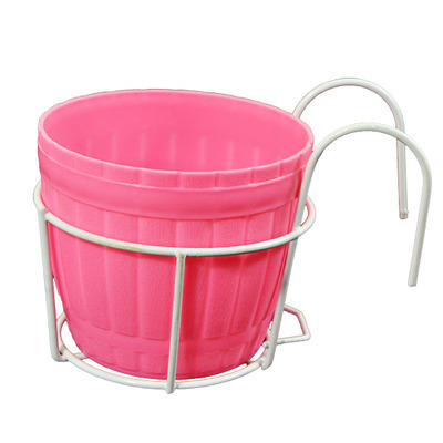 Porte-plantes Pratique Avec Support Métallique Stable Pour Balcon Et Terrasse