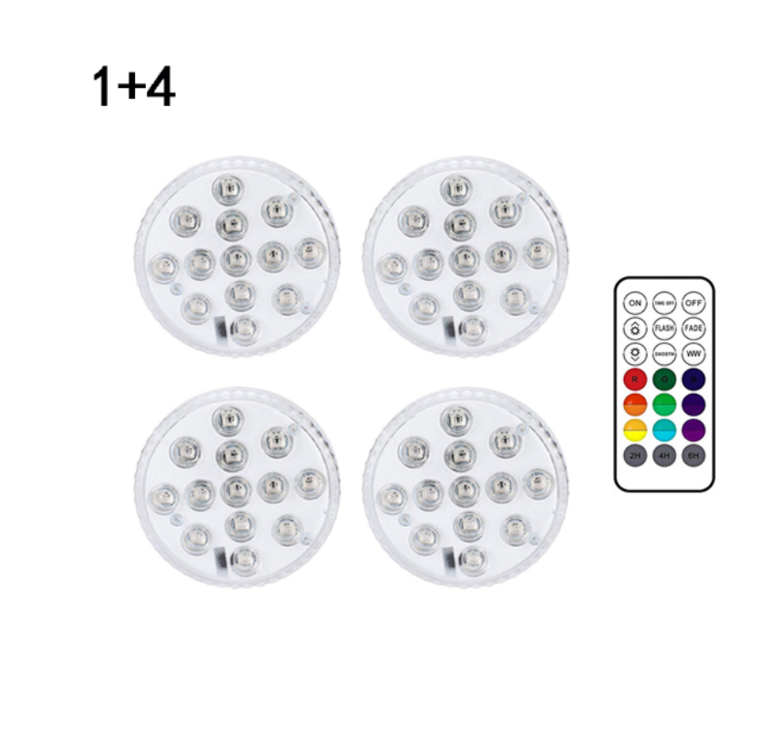 Lumière Led Sous-marine avec Télécommande - Éclairage de Piscine Multicolore Rgb pour Salles de Bain et Bassins