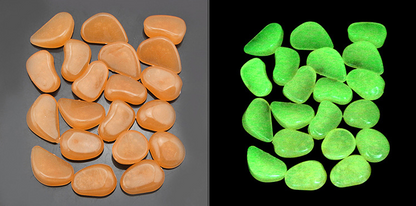 Pierres Lumineuses pour le Jardin & la Décoration - Galets Phosphorescents de Différentes Couleurs