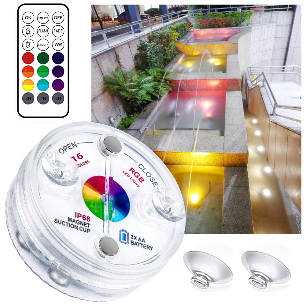 Lumière Led Sous-marine avec Télécommande - Éclairage de Piscine Multicolore Rgb pour Salles de Bain et Bassins