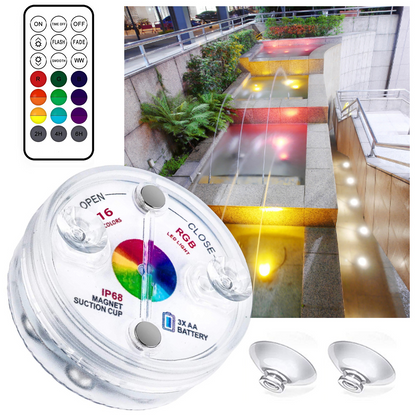 Lumière Led Sous-marine avec Télécommande - Éclairage de Piscine Multicolore Rgb pour Salles de Bain et Bassins