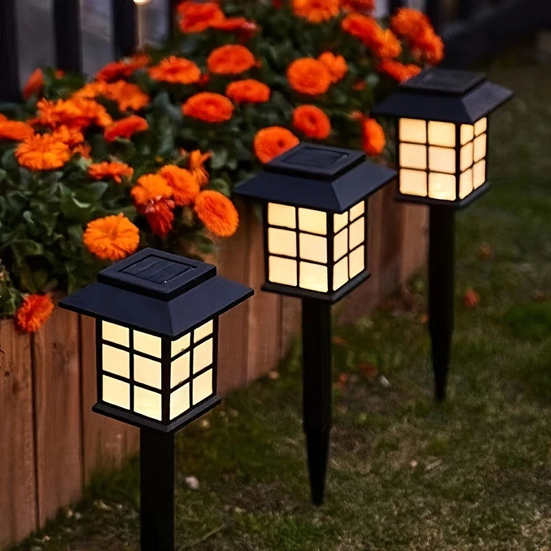 Lampes Solaires de Jardin Style Lanterne - Eclairage D' Allée à Led Étanche pour L' Extérieur