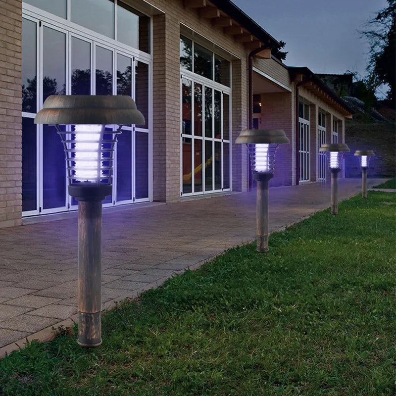 Lampe Solaire De Jardin Avec Répulsif À Insectes - Lampe Led D' Extérieur Pour Terrasse Et Jardin