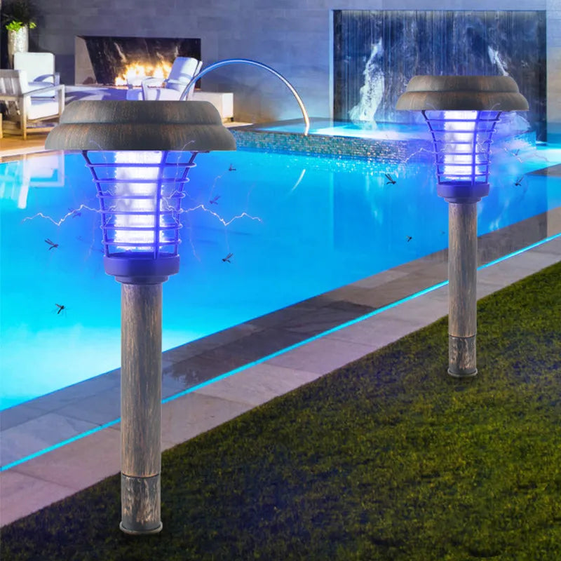 Lampe Solaire De Jardin Avec Répulsif À Insectes - Lampe Led D' Extérieur Pour Terrasse Et Jardin