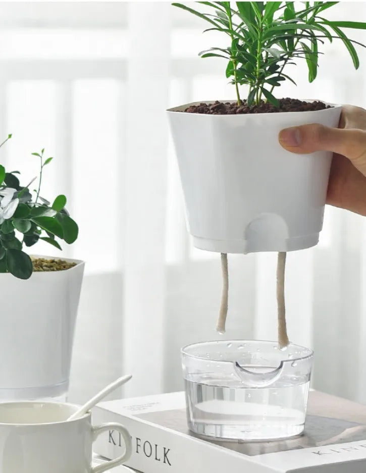 Pot De Plantes Avec Réservoir D' Eau - Pot De Fleurs Auto-Irrigant Pour Plantes D' Intérieur