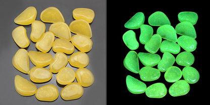 Pierres Lumineuses pour le Jardin & la Décoration - Galets Phosphorescents de Différentes Couleurs