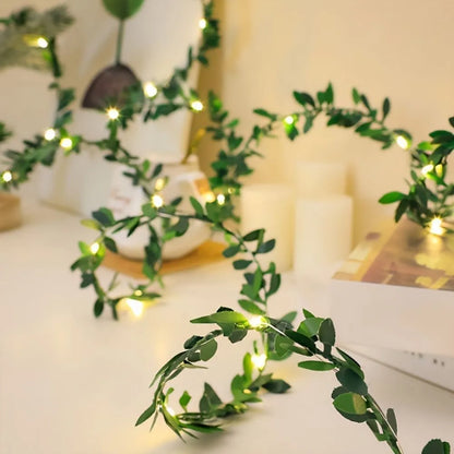 Chaîne Lumineuse Led avec Vrilles de Lierre - Guîne Lumineuse Décorative pour Intérieur et Extérieur