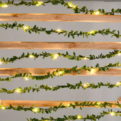 Chaîne Lumineuse Led avec Vrilles de Lierre - Guîne Lumineuse Décorative pour Intérieur et Extérieur