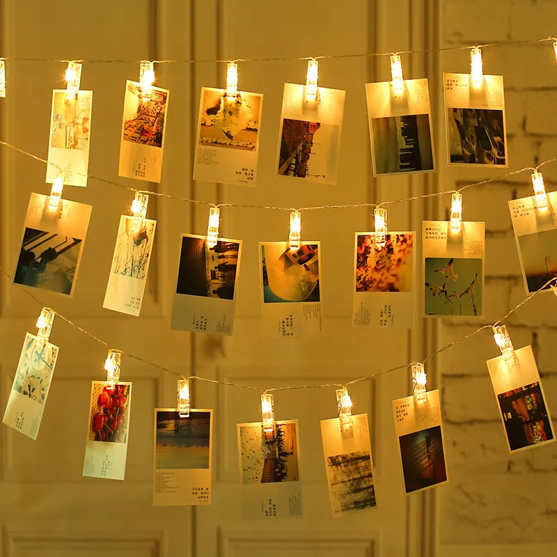 Chaînes Lumineuses Led Fotoclips avec Piles - Lumières Changeant de Couleur pour la Décoration et la Présentation de Photos