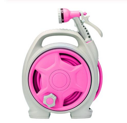 Enrouleur de Tuyau Pratique avec Buse de Pulvérisation - Chariot de Tuyau D' Arrosage Compact pour un Arrosage Facile