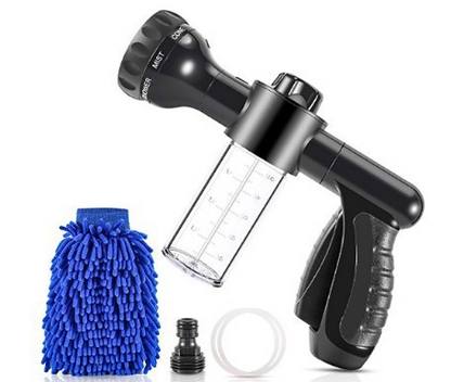 Pistolet de Lavage Auto Multifonctionnel - Pistolet Pulvérisateur avec Embout Microfibre pour un Nettoyage en Profondeur