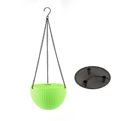 Panier Suspendu Tressé pour Plantes avec Chaîne - Idéal pour le Balcon et le Jardin