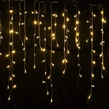 Ciel Étoilé LED Glaçons Guirlande Lumineuse - Rideaux Lumineux Décoratifs pour Noël et le Jardin