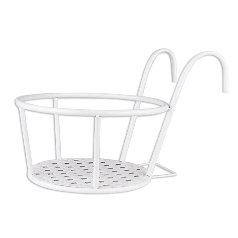 Panier à Plantes Suspendu en Métal - Pot à Plantes de Balcon avec Crochet pour le Jardin et la Terrasse