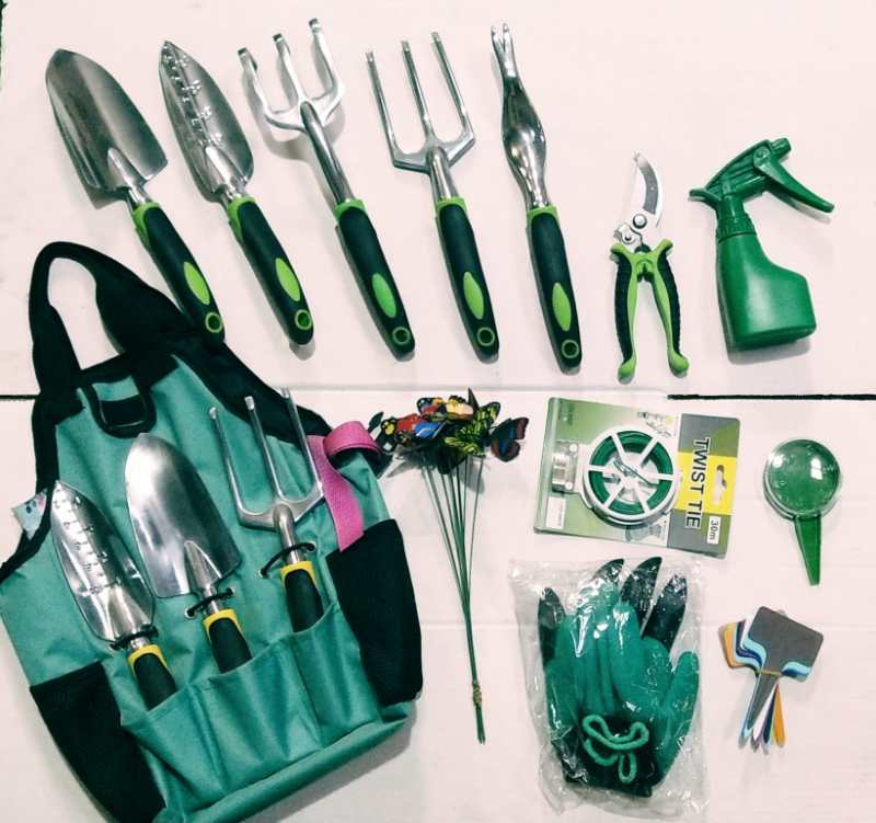 Coffret D' Outils de Jardinage avec Sac - Kit Complet pour L' Entretien des Plantes et le Jardinage