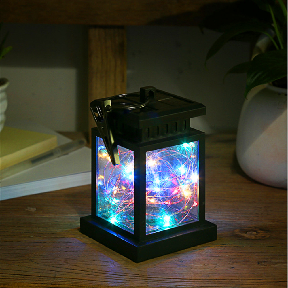 Lanterne Solaire à LED avec Lumières Filaires - Lampe de Jardin Décorative pour L' Extérieur et la Terrasse