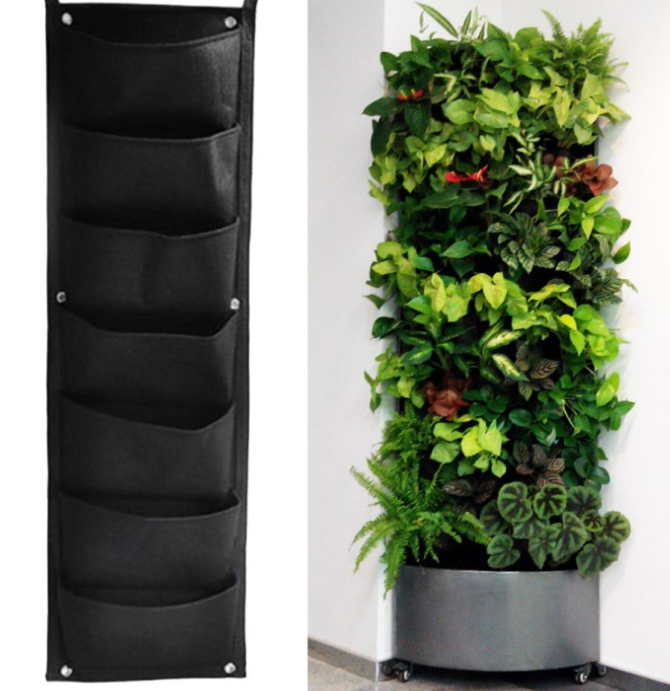 Mur de Plantes Sacs pour le Jardin - Planteur Vertical pour L' Intérieur et L' Extérieur