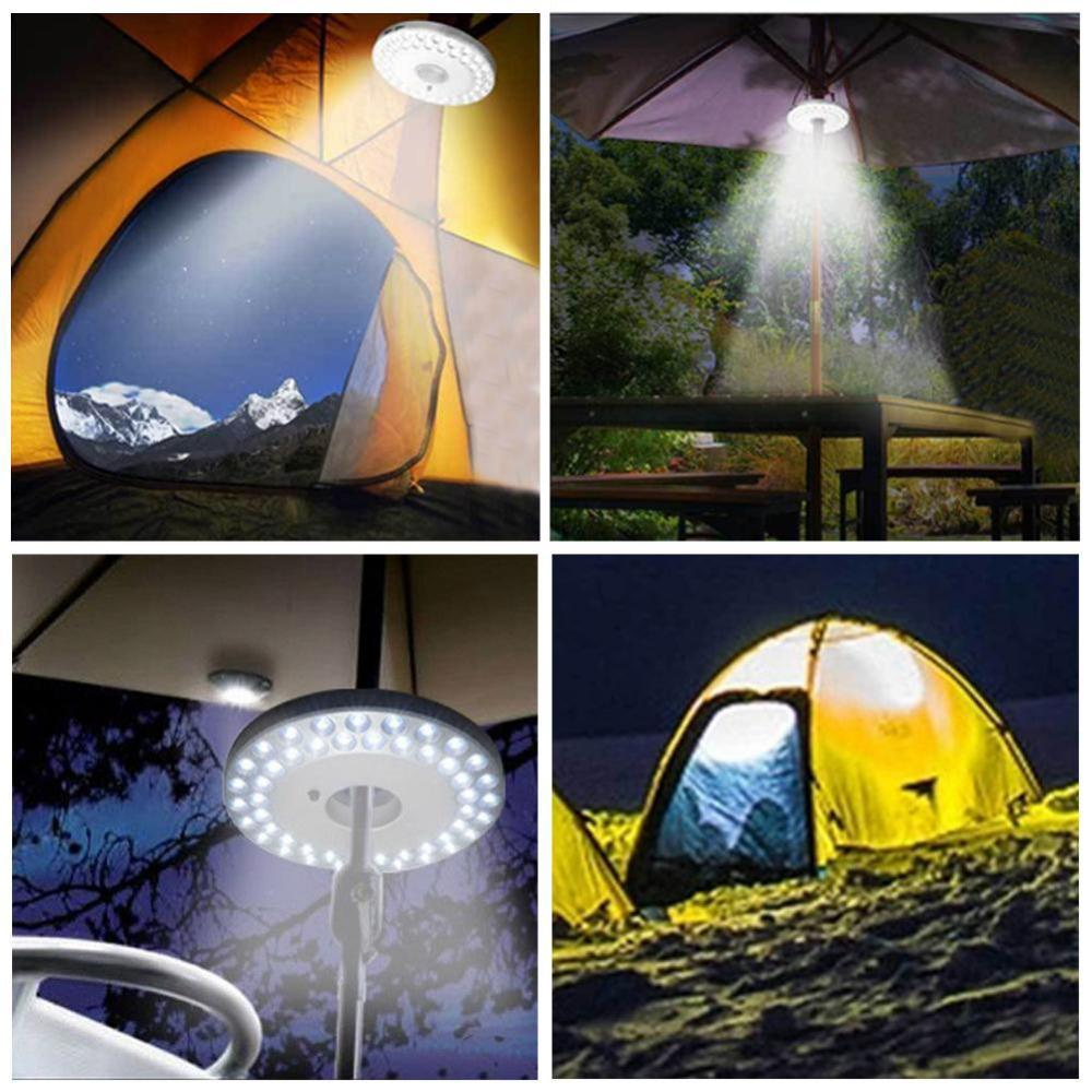 Lampe de Camping Solaire à LED - Éclairage de Tente Portable et Suspendu pour les Activités de Plein Air