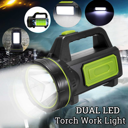 Lampe de Poche LED avec Projecteur Latéral - Lampe de Travail Portable pour le Camping et les Urgences