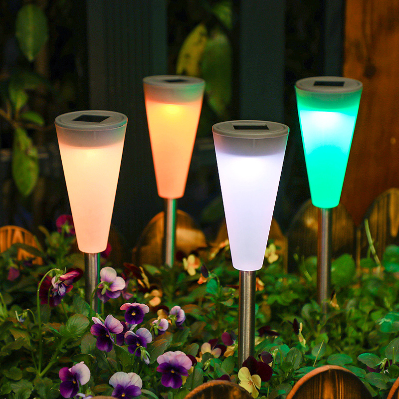 Lampe Solaire de Jardin à Led avec Changement de Couleur - Éclairage Extérieur Décoratif pour les Parterres de Fleurs et les Allées