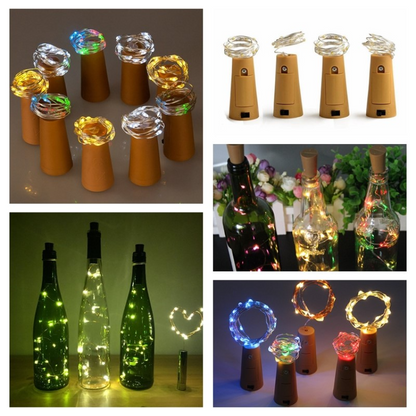 Chaînes Lumineuses LED pour Bouteilles - Lumières Décoratives avec Fil Métallique pour un Éclairage Créatif et des Projets Diy
