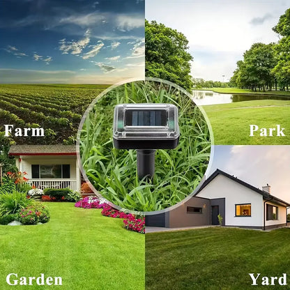 Défense Solaire contre les Serpents et les Ravageurs - Appareil à Ultrasons pour le Jardin