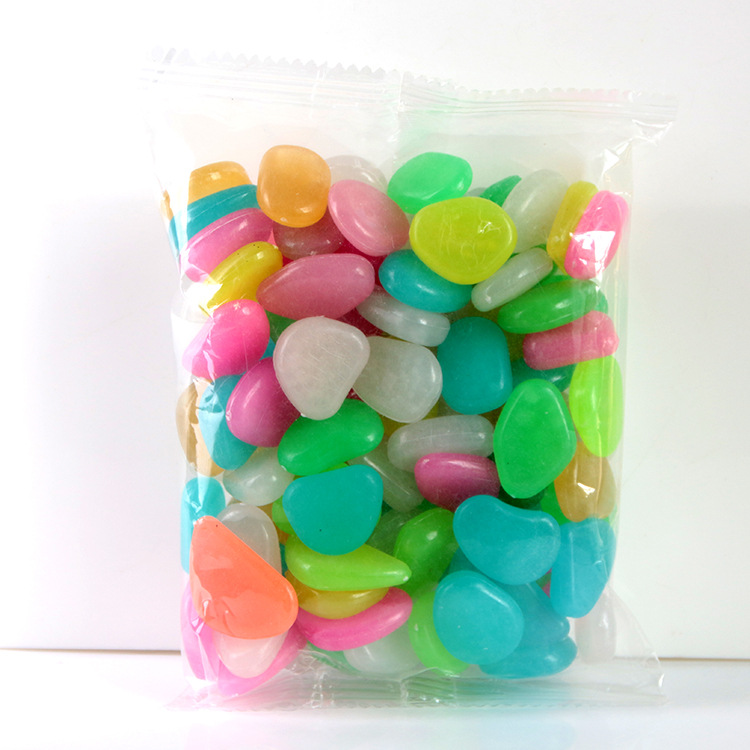 Pierres Lumineuses pour le Jardin & la Décoration - Galets Phosphorescents de Différentes Couleurs