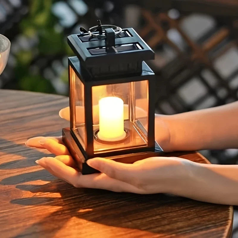 Lanterne Solaire à Led avec Fil Lumineux et Clip de Suspension - Eclairage de Jardin Étanche pour Terrasse et Balcon