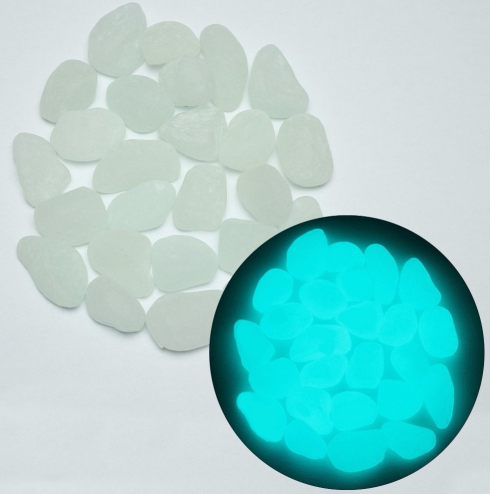Pierres Lumineuses pour le Jardin & la Décoration - Galets Phosphorescents de Différentes Couleurs