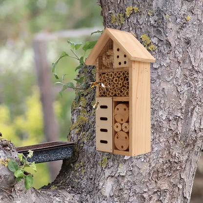 Maison en Bois pour les Insectes - Habitat Favorable aux Abeilles et aux Insectes pour le Jardin et la Terrasse