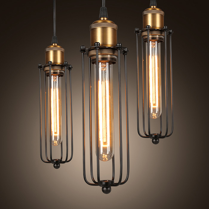 Lampe Suspendue Industrielle au Design Rétro - Lampe Suspendue Vintage avec Grille Métallique