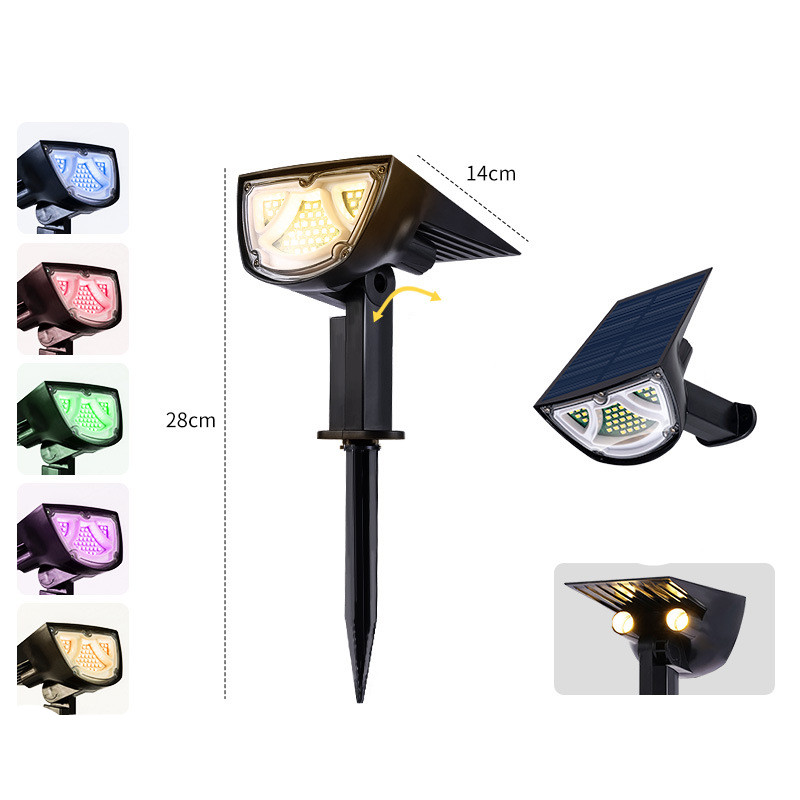 Solar LED Spot - Éclairage Extérieur avec Plaque Solaire pour le Jardin et les Chemins