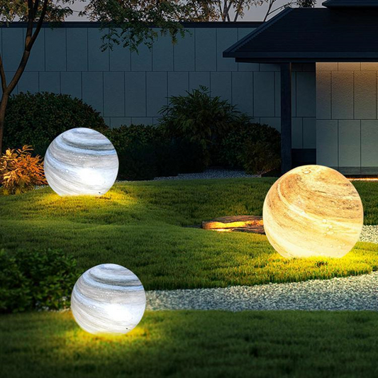 Lampe Solaire Pour Pelouse - Lampe D' Extérieur À LED En Forme De Boule , Résistante Aux Intempéries , Pour Jardin Et Terrasse