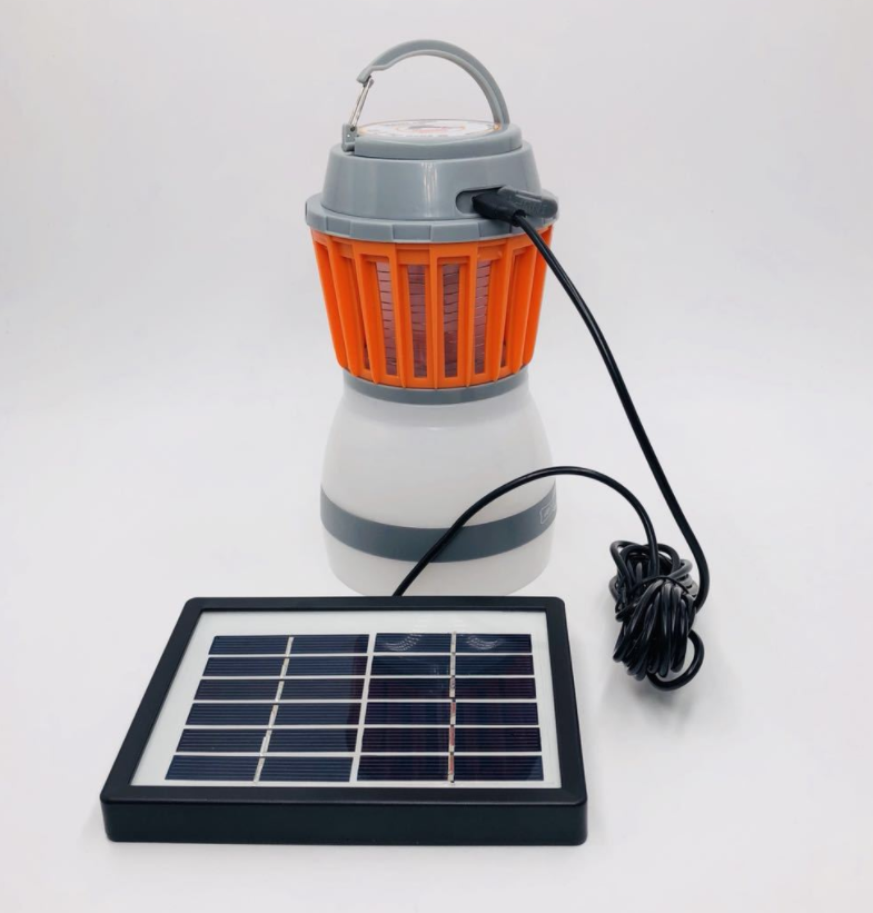 Lampe Solaire LED Anti-moustiques avec Lanterne Intégrée - Protection Efficace contre les Insectes et Éclairage pour le Jardin et le Camping