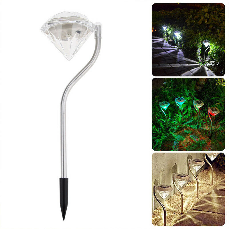 Lampes Solaires de Jardin en Forme de Diamant - Lampes LED pour L' Extérieur pour la Décoration et L' Éclairage