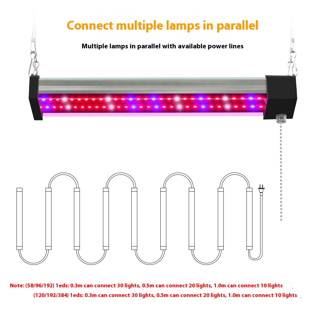 Lampe à LED pour Plantes avec Éclairage Plein - Spectre et Interrupteur à Tirette pour une Croissance Optimale des Plantes