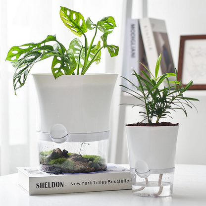 Pot De Plantes Avec Réservoir D' Eau - Pot De Fleurs Auto-Irrigant Pour Plantes D' Intérieur