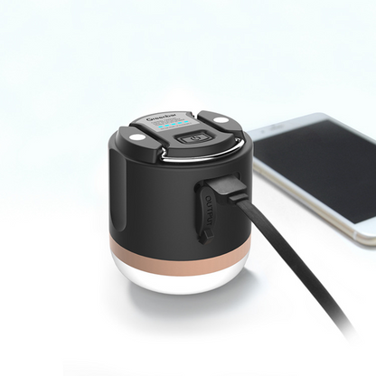 Lampe de Camping LED Portable avec Powerbank - Rechargeable , Connexion Usb , pour L' Extérieur et les Urgences