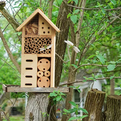 Maison en Bois pour les Insectes - Habitat Favorable aux Abeilles et aux Insectes pour le Jardin et la Terrasse