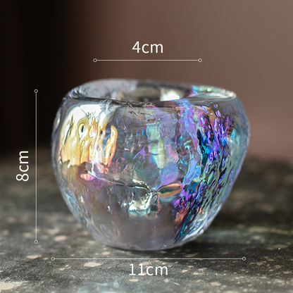 Porte-bougies à Réchaud en Verre - Porte-bougies Décoratif en Verre Transparent pour un Éclairage Confortable