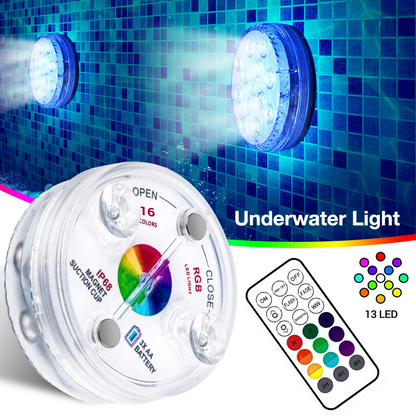 Lumière Led Sous-marine avec Télécommande - Éclairage de Piscine Multicolore Rgb pour Salles de Bain et Bassins