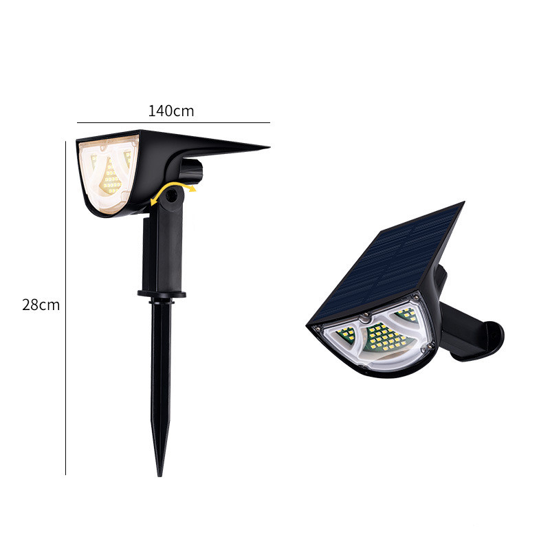 Solar LED Spot - Éclairage Extérieur avec Plaque Solaire pour le Jardin et les Chemins