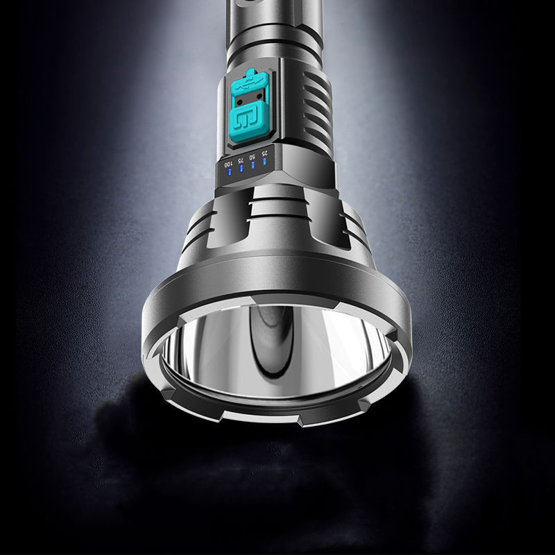 Lampe de Poche Led 90000lm - Projecteur de Recherche Tactique avec Charge Usb et Éclairage Super Lumineux