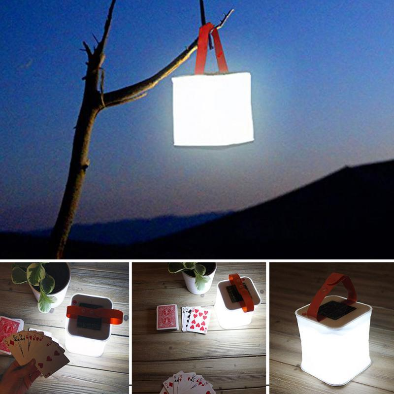 Lanterne Solaire à LED - Lampe de Camping Portable et Pliable Fonctionnant à L' Énergie Solaire pour les Activités de Plein Air