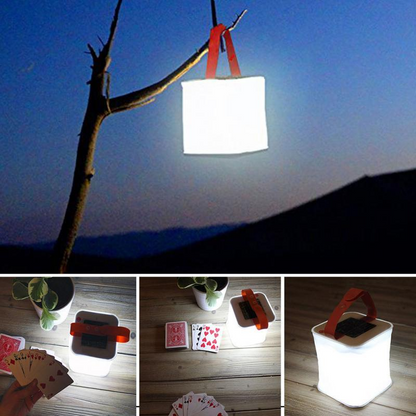 Lanterne Solaire à LED - Lampe de Camping Portable et Pliable Fonctionnant à L' Énergie Solaire pour les Activités de Plein Air