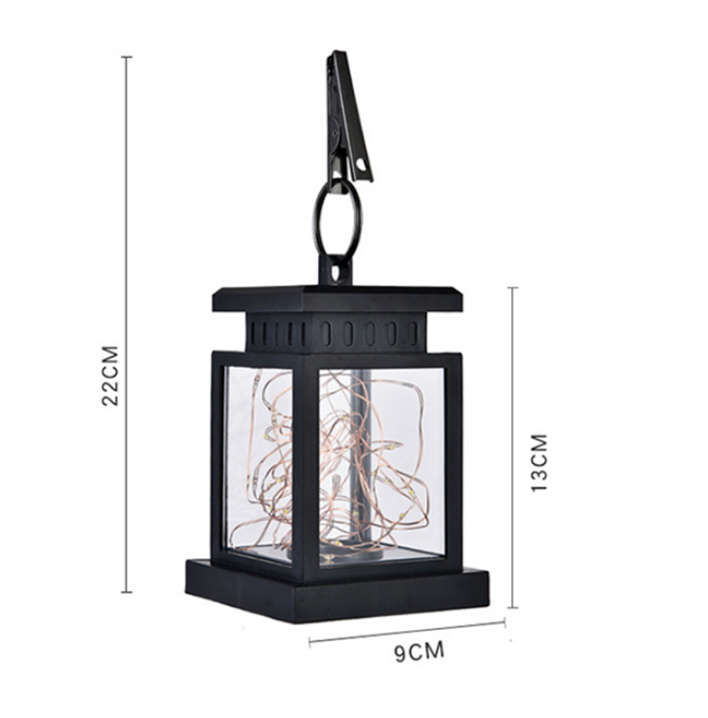 Lanterne Solaire à LED avec Lumières Filaires - Lampe de Jardin Décorative pour L' Extérieur et la Terrasse