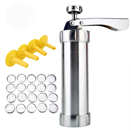 Presse À Biscuits En Acier Inoxydable Avec Embouts Pour Des Biscuits Et Pâtisseries Créatifs